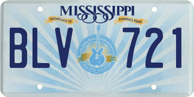 MS license plate BLV721