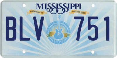 MS license plate BLV751