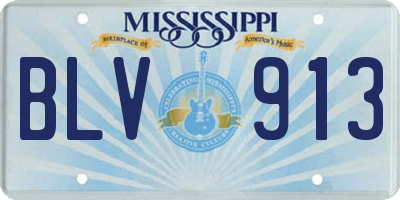 MS license plate BLV913