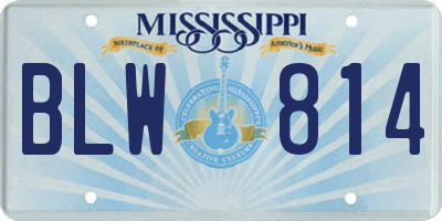 MS license plate BLW814