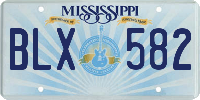 MS license plate BLX582