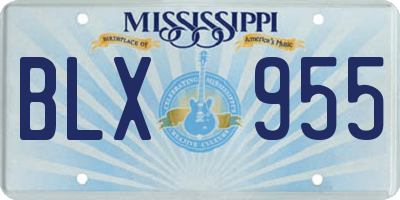 MS license plate BLX955