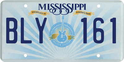 MS license plate BLY161
