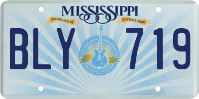 MS license plate BLY719