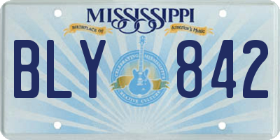 MS license plate BLY842