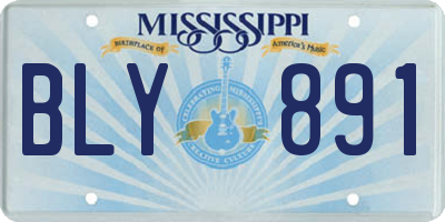 MS license plate BLY891