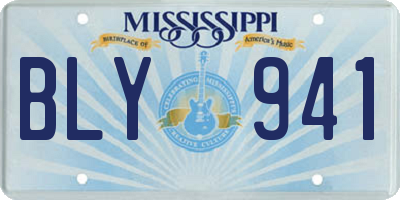 MS license plate BLY941