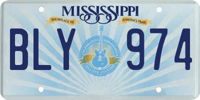 MS license plate BLY974