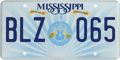 MS license plate BLZ065