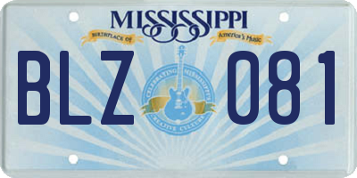 MS license plate BLZ081