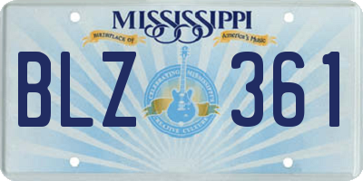 MS license plate BLZ361