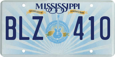 MS license plate BLZ410