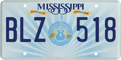 MS license plate BLZ518