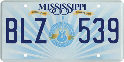 MS license plate BLZ539