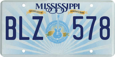 MS license plate BLZ578