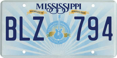 MS license plate BLZ794