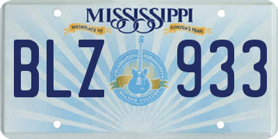 MS license plate BLZ933