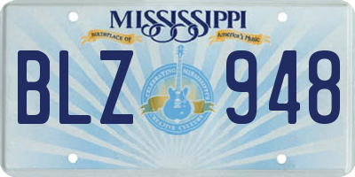 MS license plate BLZ948
