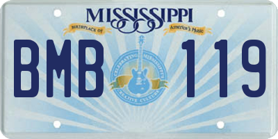MS license plate BMB119