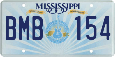 MS license plate BMB154