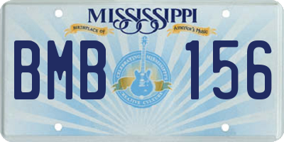 MS license plate BMB156