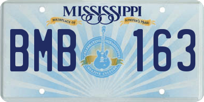 MS license plate BMB163