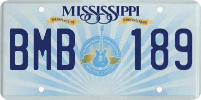 MS license plate BMB189