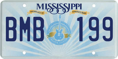 MS license plate BMB199