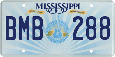 MS license plate BMB288