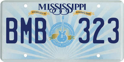 MS license plate BMB323
