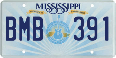 MS license plate BMB391