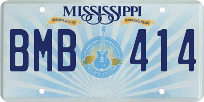MS license plate BMB414