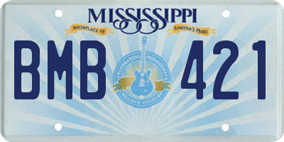 MS license plate BMB421