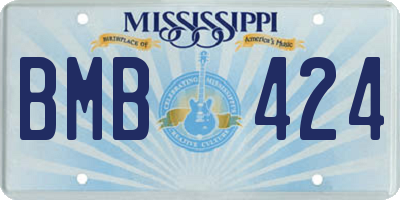 MS license plate BMB424