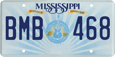MS license plate BMB468