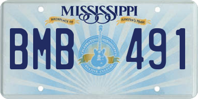 MS license plate BMB491