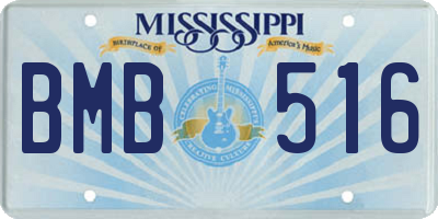 MS license plate BMB516