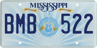 MS license plate BMB522
