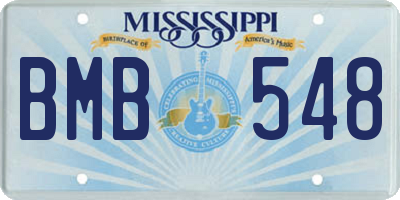 MS license plate BMB548
