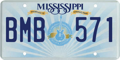 MS license plate BMB571