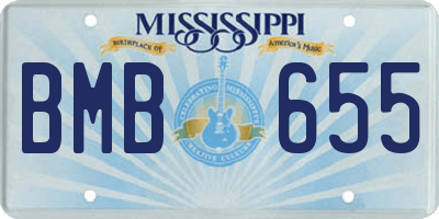MS license plate BMB655