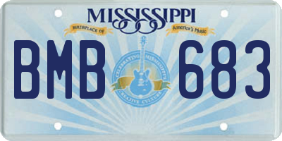 MS license plate BMB683