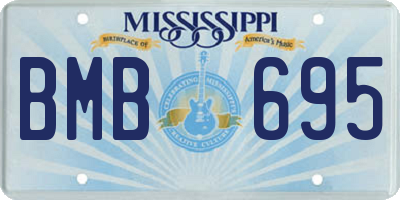 MS license plate BMB695