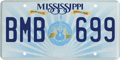 MS license plate BMB699