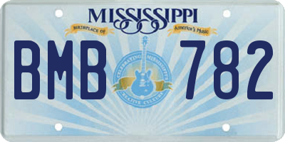MS license plate BMB782