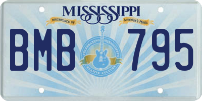 MS license plate BMB795