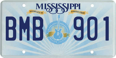 MS license plate BMB901