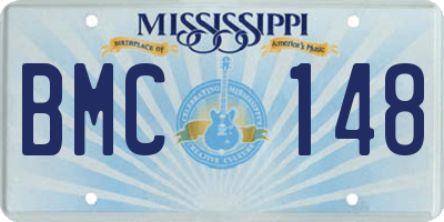 MS license plate BMC148