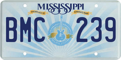 MS license plate BMC239