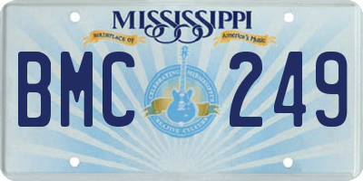 MS license plate BMC249